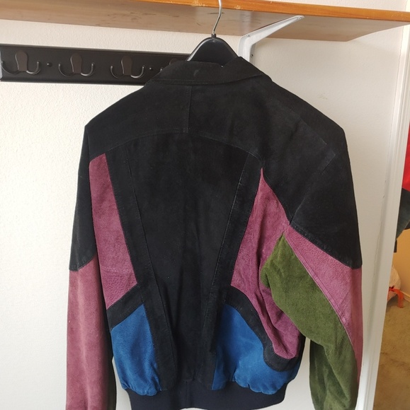 Vintage Suede Patcwork Women's Jacket - Picture 2 of 2